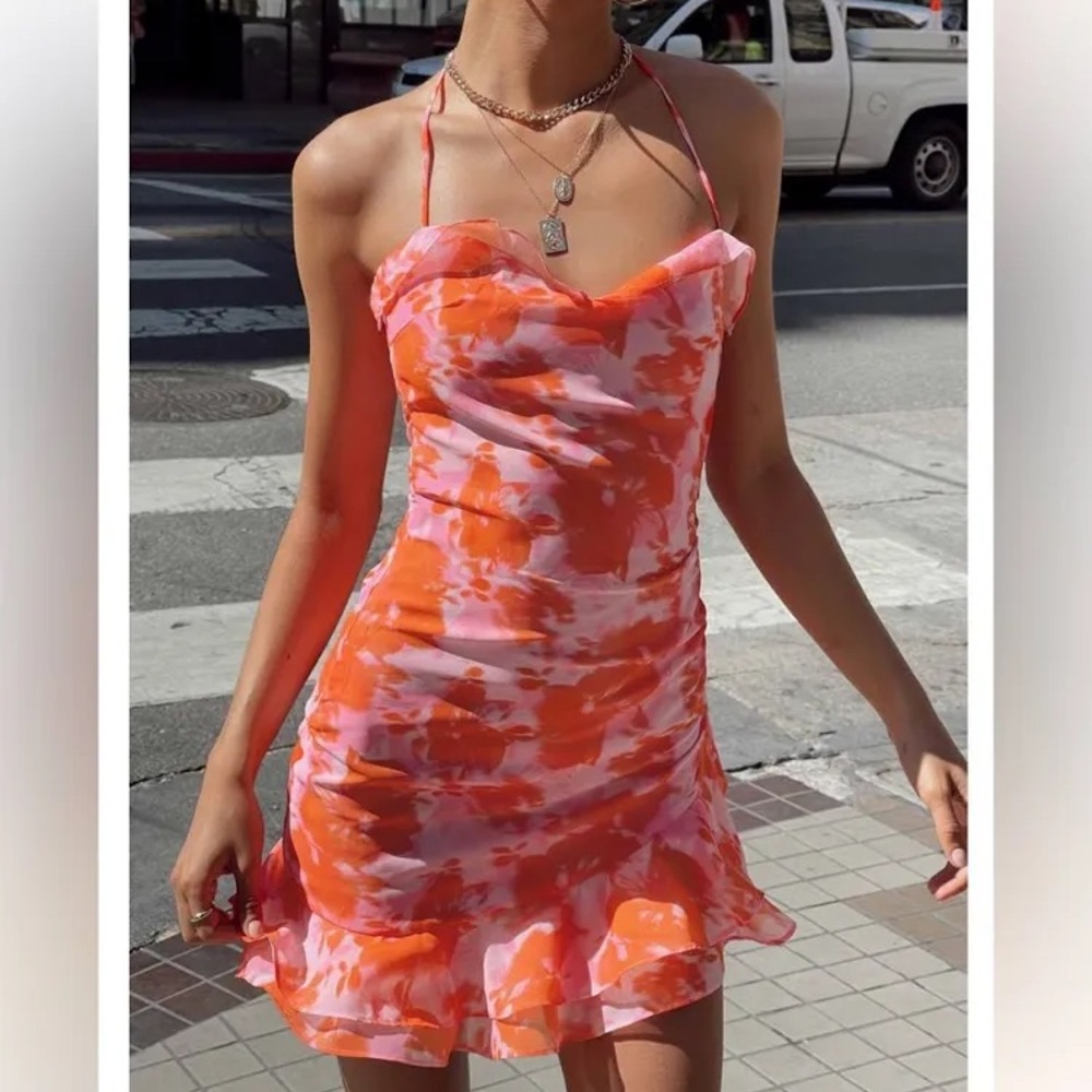 Princess Polly Yara Mini Dress | Pink and Orange Mini Dress | Colorful Sundress